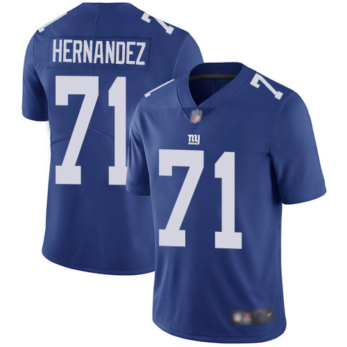 Men New York Giants 71 Will Hernandez Royal Blue Team Color Vapor Untouchable Limited Player Football NFL Jersey